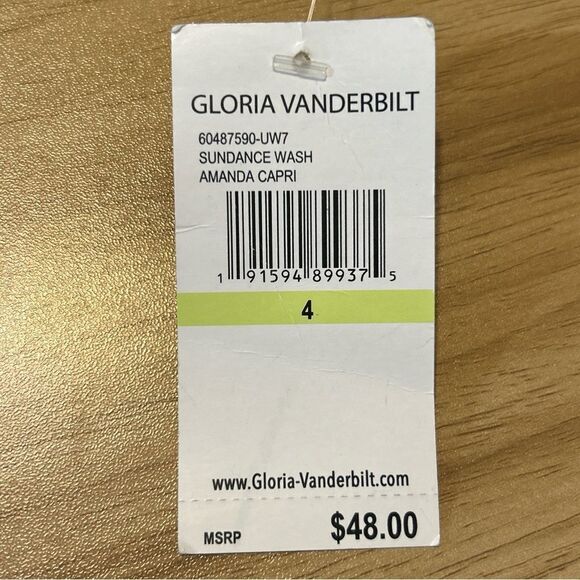 Gloria Vanderbilt Amanda Capri Jeans Sundance Size 4 - Picture 8 of 8